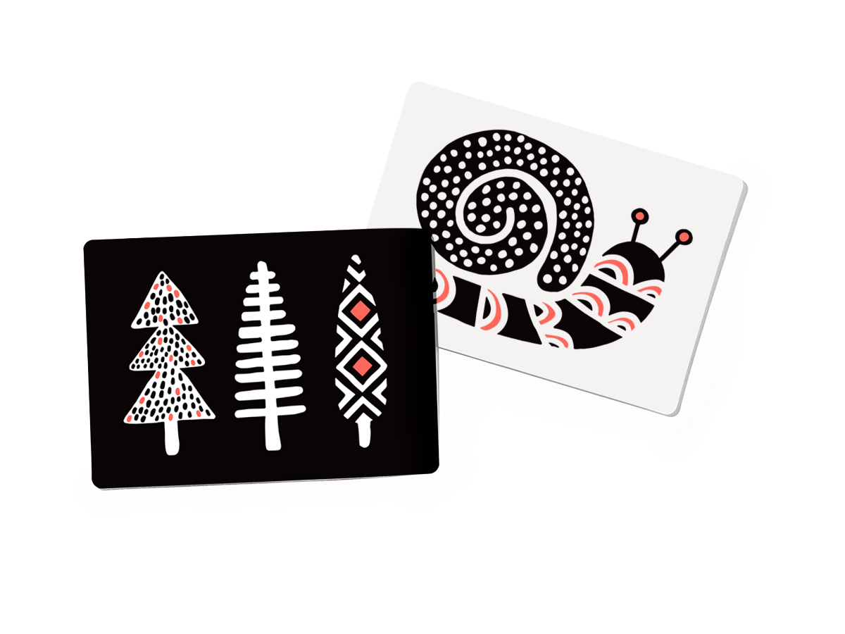 Black, White & Red Card Set